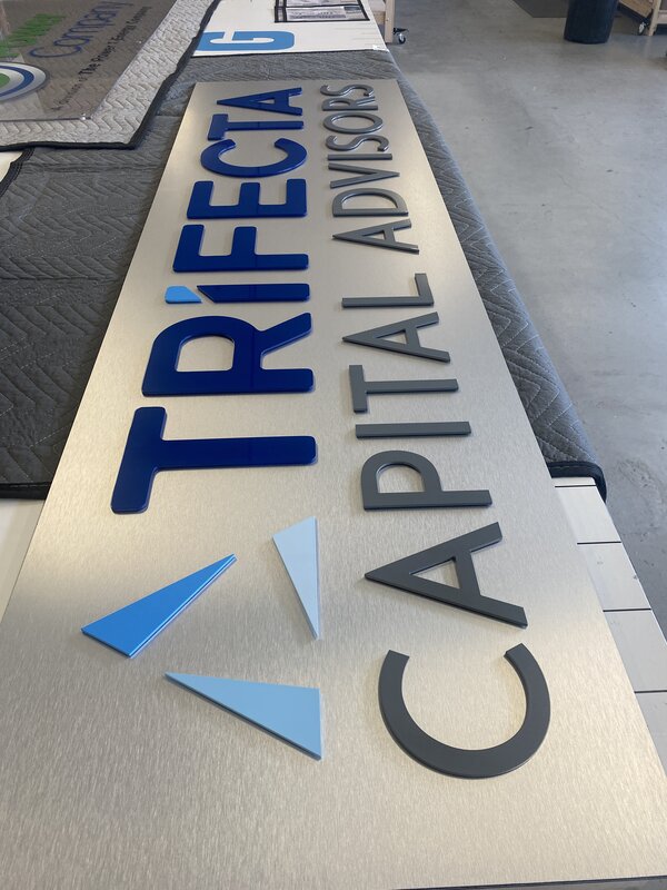 Custom indoor sign of Trifecta made by Windy City Signs & Graphics in Chicago