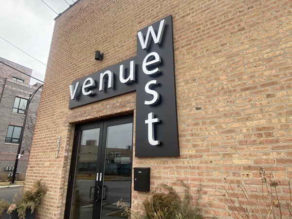 Custom 3D sign of Venue West in Chicago
